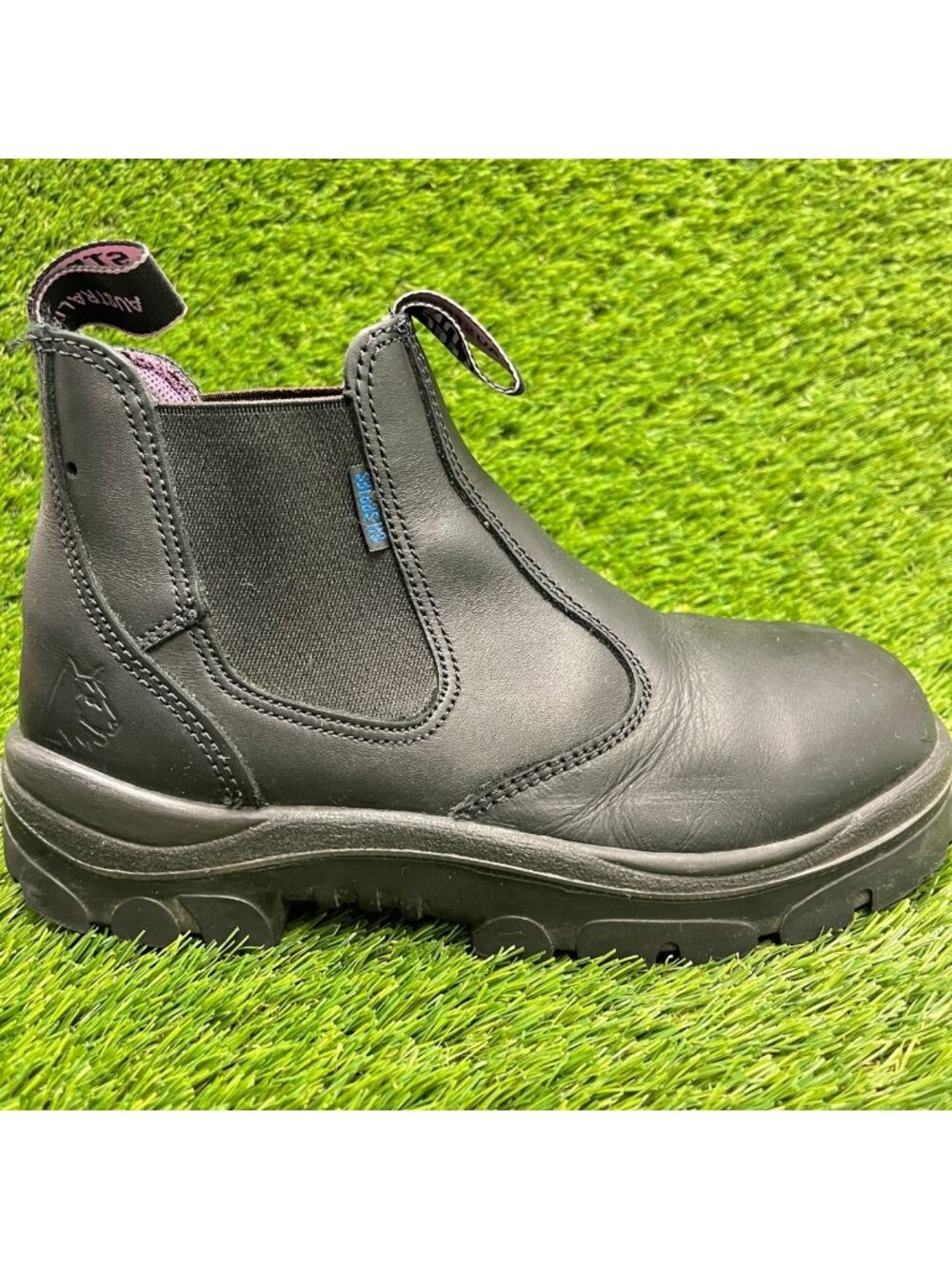Steel Blue Hobart Womens Size 7 Black Purple Steel Toe Safety Chelsea Work Boots